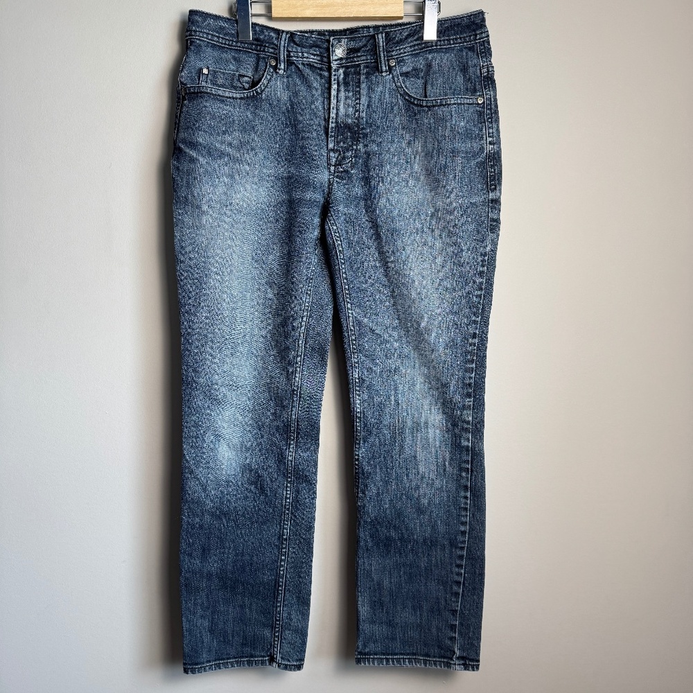 Buffalo David Bitton Men's Jack-X Slim Straight Stretch Blue Jeans 32x30 Western